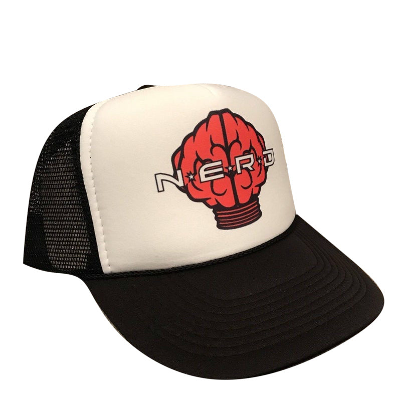 NERD Red Hat Snapback Cap | Vintage Style NERD Red Trucker Hat