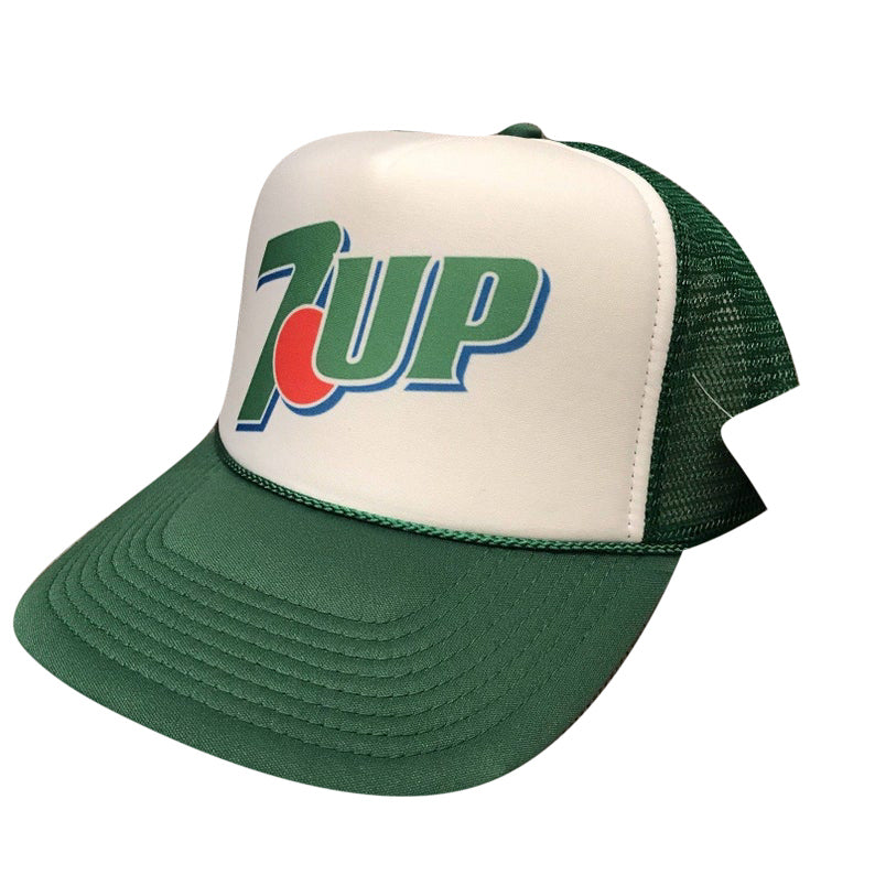 7UP Hat Snapback Cap | Vintage Style 7UP Trucker Hat