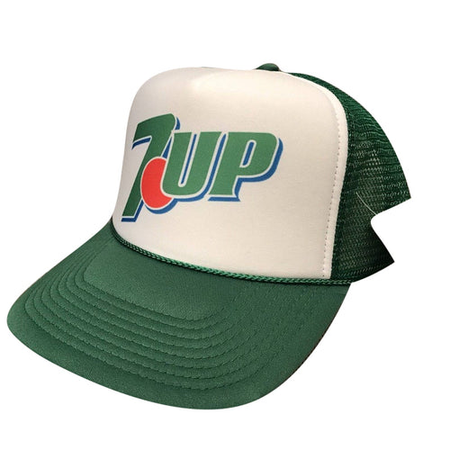 7UP Hat Snapback Cap | Vintage Style 7UP Trucker Hat