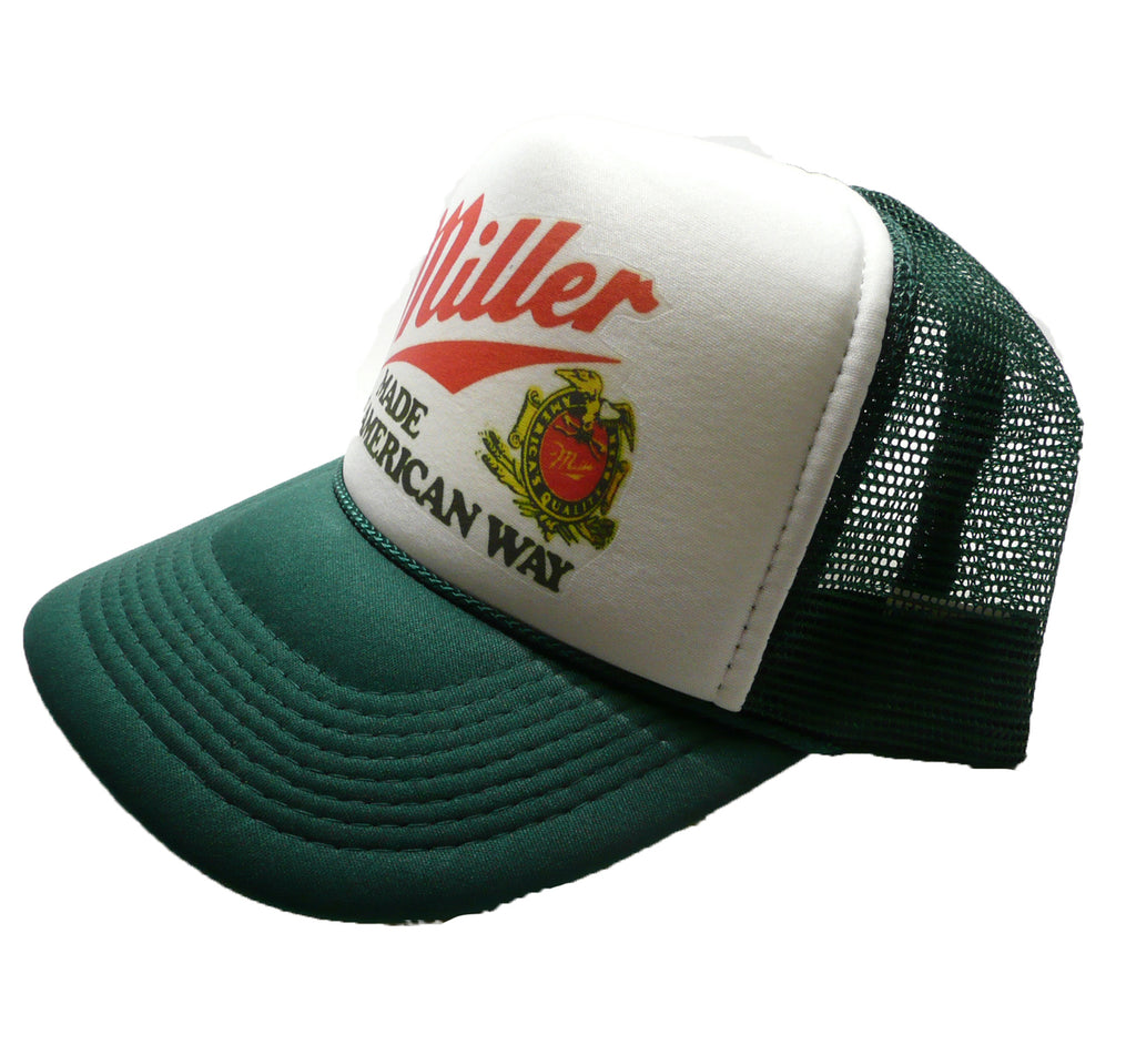 Miller Beer Hat Snapback Cap | Vintage Style Miller Beer Trucker Hat