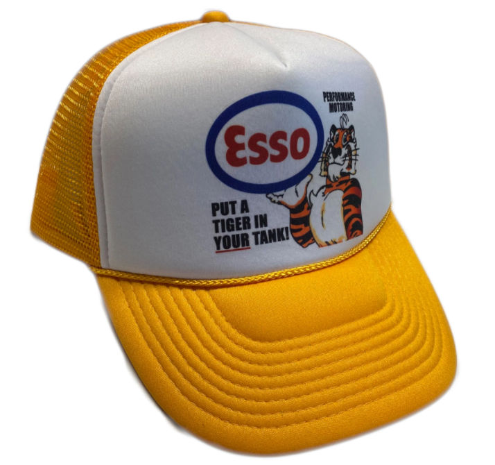 Esso Tiger Hat Snapback Cap | Vintage Style Esso Tiger Trucker Hat