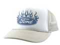 Ford Flames Hat Snapback Cap | Vintage Style Ford Flames Trucker Hat