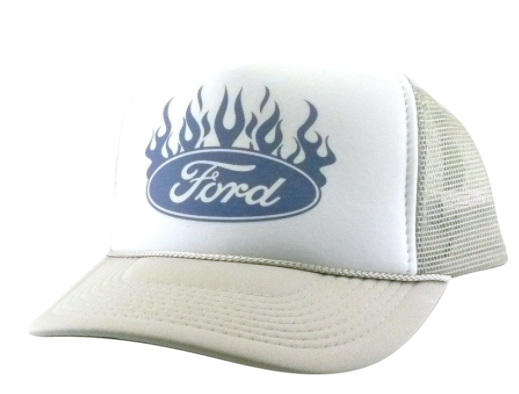 Ford Flames Hat Snapback Cap | Vintage Style Ford Flames Trucker Hat