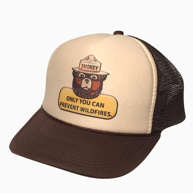 Smokey Prevent Wildfires Hat Snapback Cap | Vintage Style Smokey Prevent Wildfires Trucker Hat