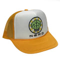 NERD Yellow Hat Snapback Cap | Vintage Style NERD Yellow Trucker Hat