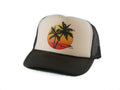 Sunset Palm Hat Snapback Cap | Vintage Style Sunset Palm Trucker Hat