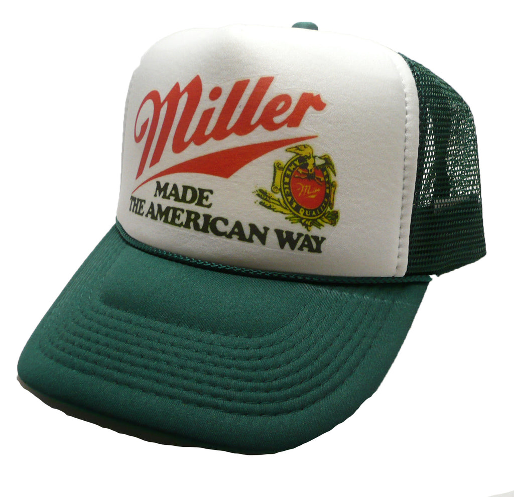Miller Beer Hat Snapback Cap | Vintage Style Miller Beer Trucker Hat
