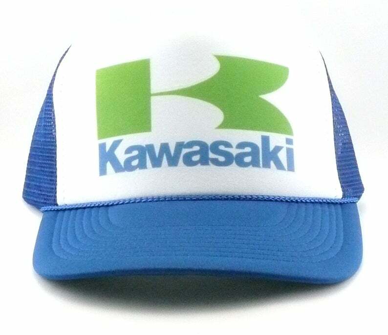 Kawasaki Hat Snapback Cap | Vintage Style Kawasaki Trucker Hat