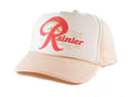 Rainier Cream Hat Snapback Cap | Vintage Style Rainier Cream Trucker Hat
