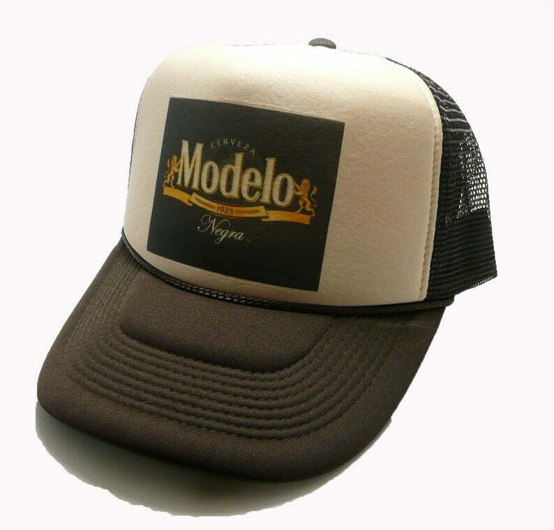 Modelo Negra Hat Snapback Cap | Vintage Style Modelo Negra Trucker Hat