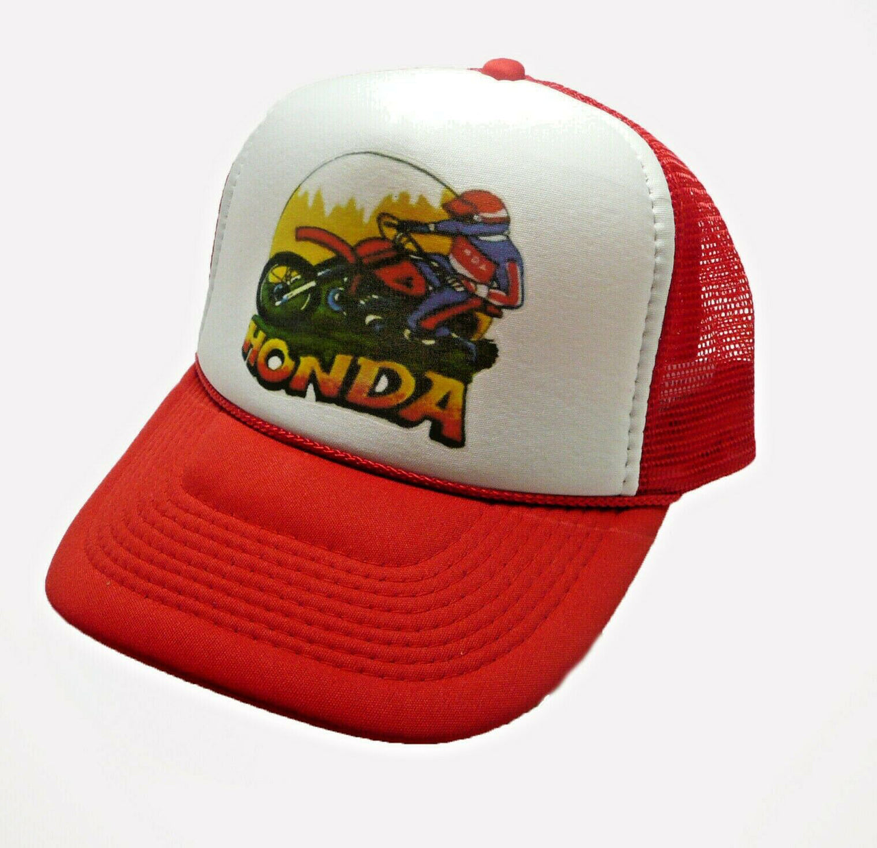 Honda Motorcycle Hat Snapback Cap | Vintage Style Honda Motorcycle Trucker Hat
