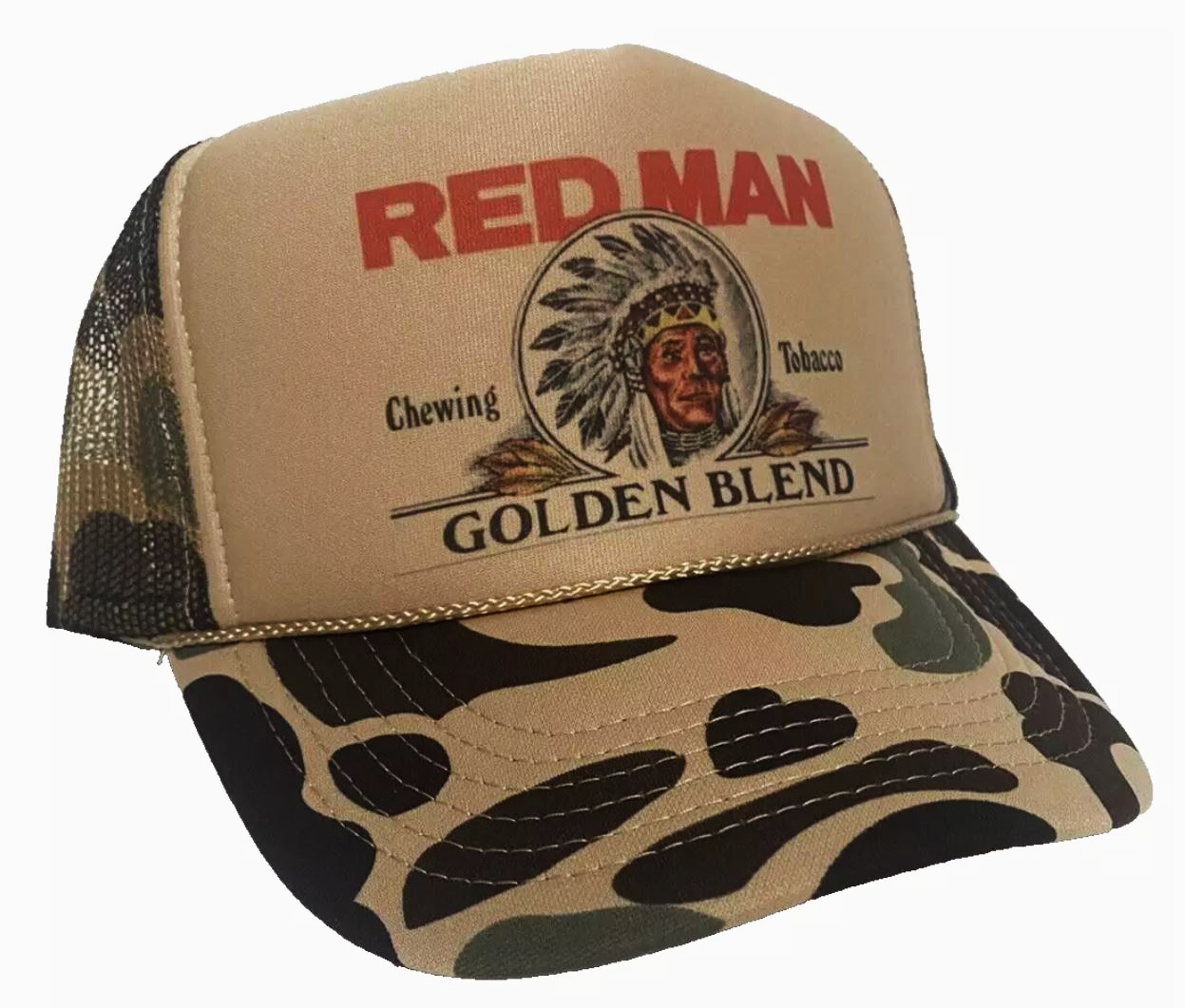 Red Man Golden Blend Hat Snapback Cap | Vintage Style Red Man Golden Blend Trucker Hat