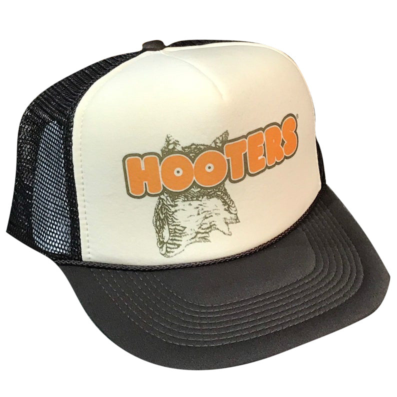Hooters Black Hat Snapback Cap | Vintage Style Hooters Black Trucker Hat