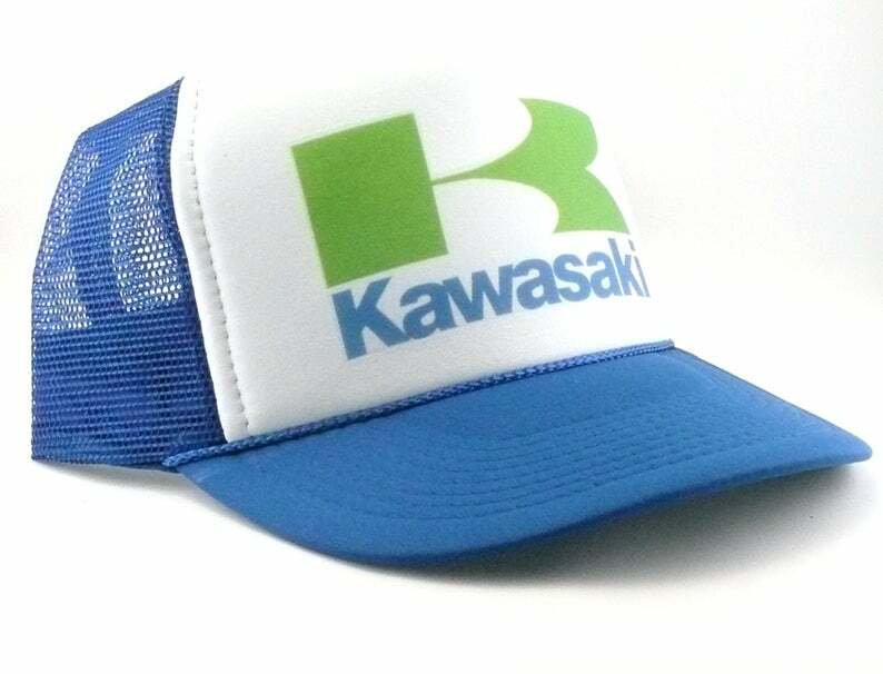 Kawasaki Hat Snapback Cap | Vintage Style Kawasaki Trucker Hat