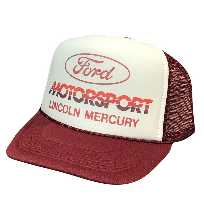 Ford Motorsport Lincoln Mercury Hat Snapback Cap | Vintage Style Ford Motorsport Lincoln Mercury Trucker Hat