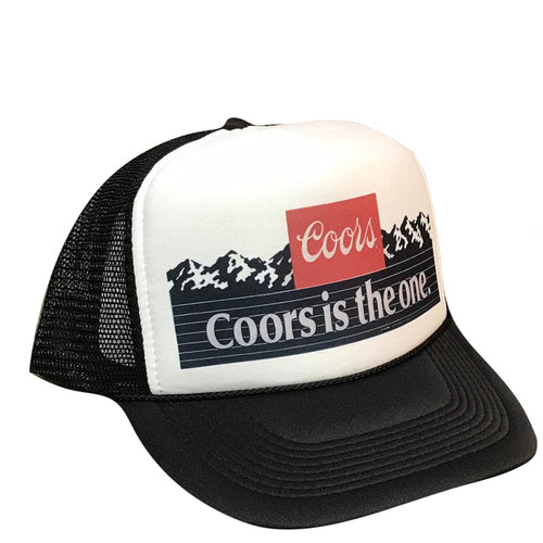 Coors Banquet Black Hat Snapback Cap | Vintage Style Coors Banquet Black Trucker Hat