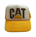 CAT Yellow Hat Snapback Cap | Vintage Style CAT Yellow Trucker Hat