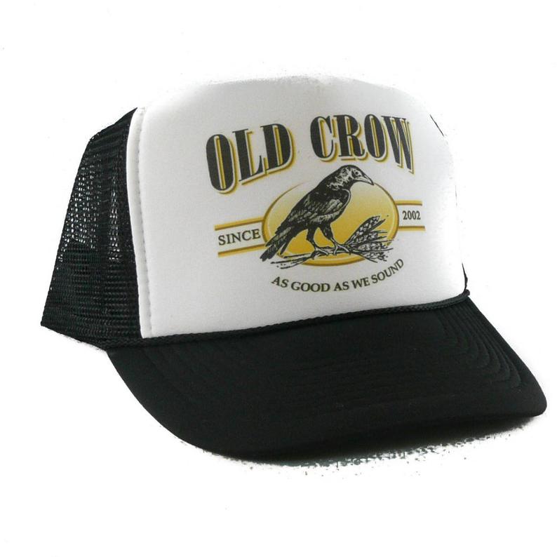 Old Crow Hat Snapback Cap | Vintage Style Old Crow Trucker Hat