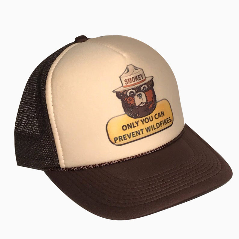Smokey Prevent Wildfires Hat Snapback Cap | Vintage Style Smokey Prevent Wildfires Trucker Hat