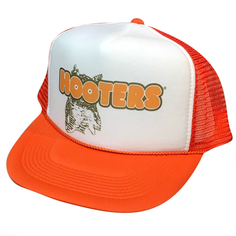 Hooters Orange Hat Snapback Cap | Vintage Style Hooters Orange Trucker Hat