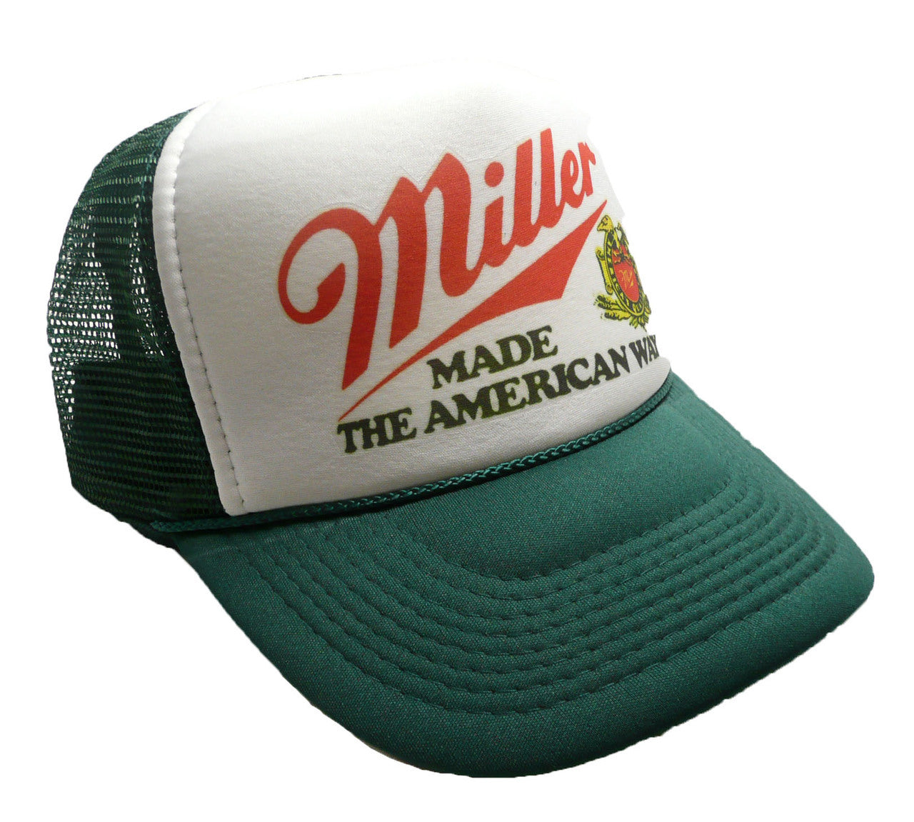 Miller Beer Hat Snapback Cap | Vintage Style Miller Beer Trucker Hat